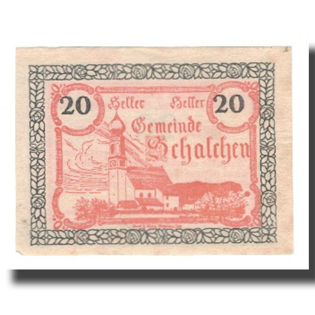 Banknot, Austria, Schalchen O.Ö. Gemeinde, 20 Heller, Texte, 1920, 1920-12-31