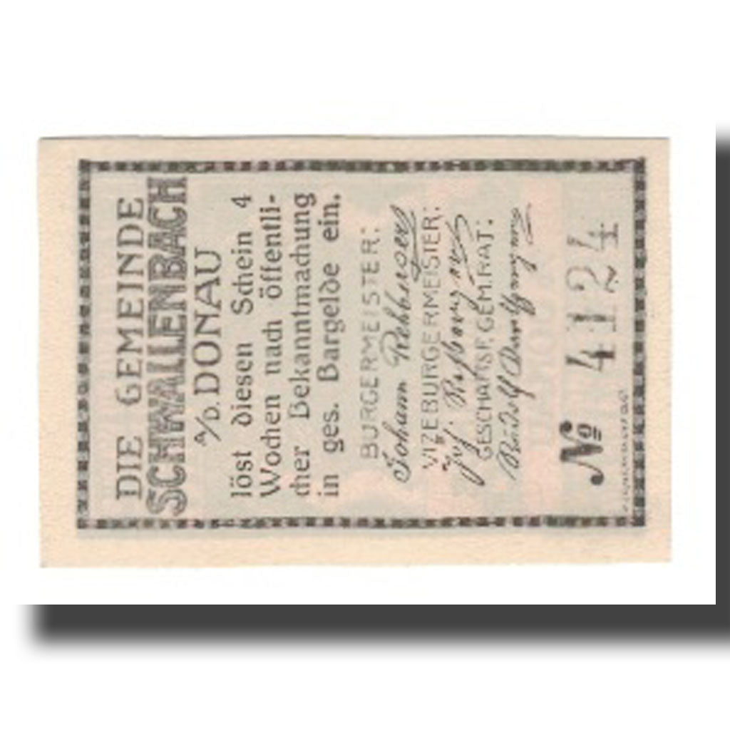 Banknote, Austria, Schwallenbach An Der Donau, 50 Heller, Texte, AU(55-58)