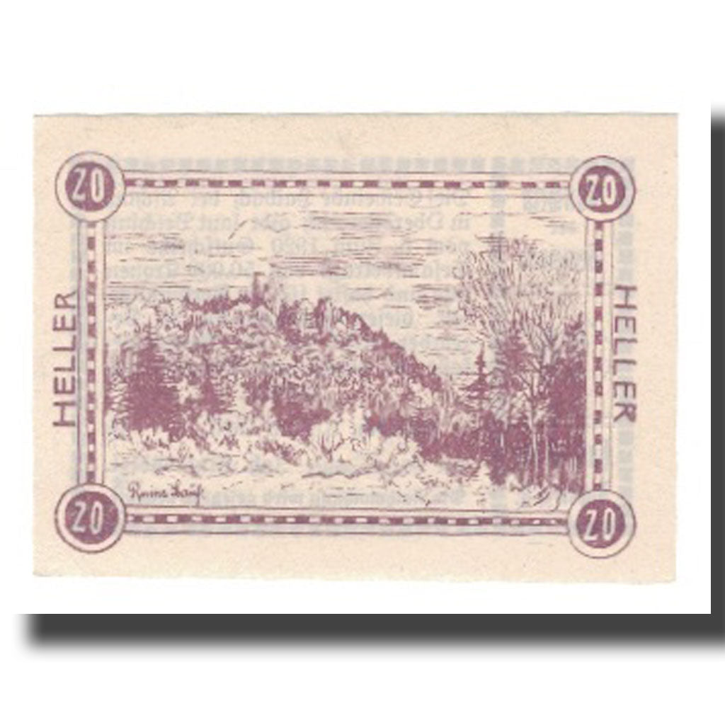 Banknot, Austria, Haibach Bei Aschach a.d. O.Ö. Gemeinde, 20 Heller, Texte