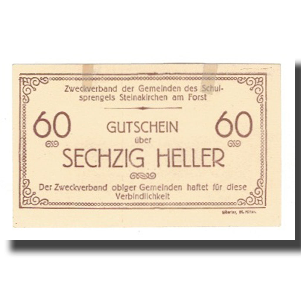 Banknot, Austria, Steinakirchen am Forst N.Ö. Prv. Zweckverband der Gemeinden