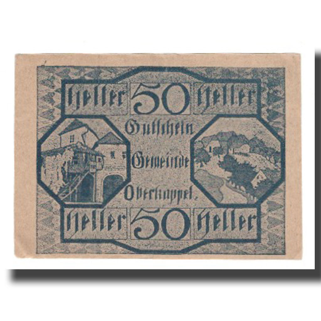 Banknot, Austria, Oberkappel O.Ö. Gemeinde, 50 Heller, Texte, 1920, Undated
