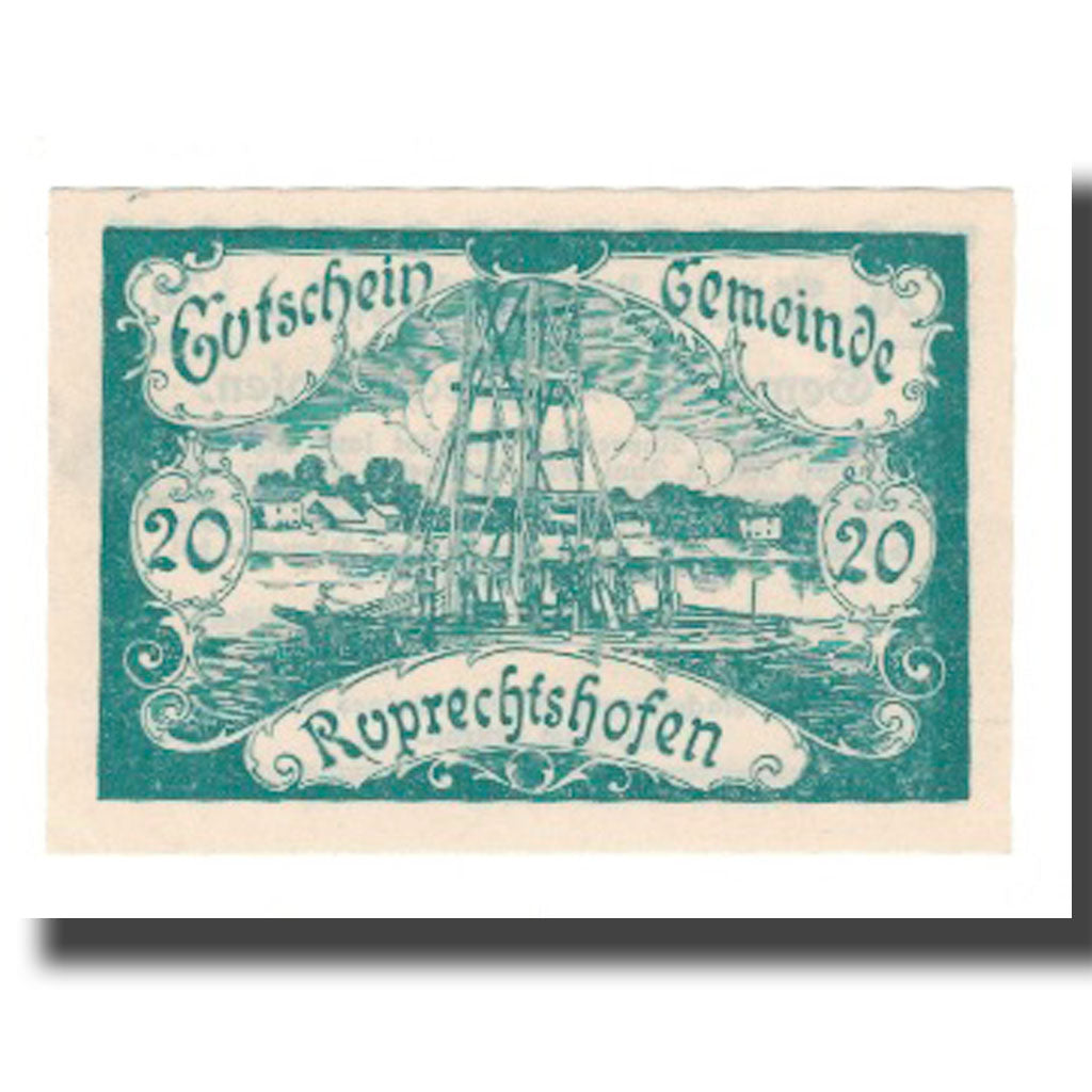 Geldschein, Österreich, Ruprechtshofen, 20 Heller, texte 1, 1921, VZ, Mehl:FS