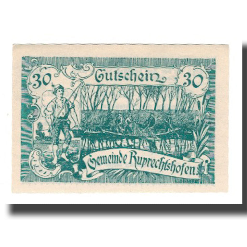 Banknot, Austria, Ruprechtshofen, 30 Heller, Texte 2, 1921, Undated, AU(55-58)