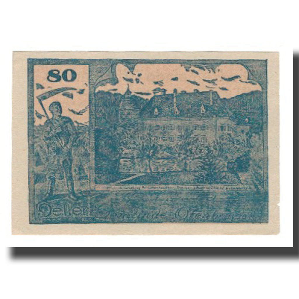 Banknot, Austria, Offenhausen O.Ö. Gemeinde, 80 Heller, Texte, 1920, Undated