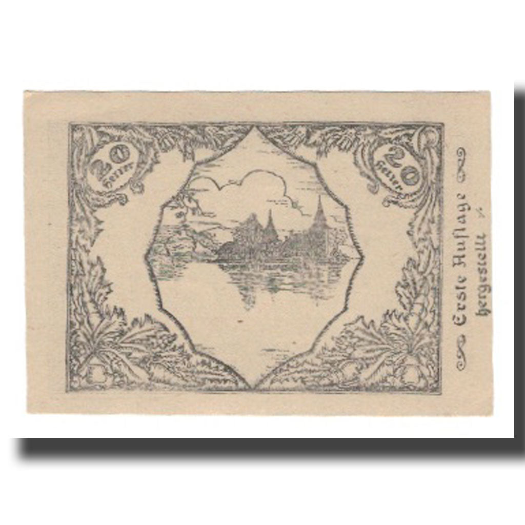 Banknot, Austria, Seewalchen am Attersee O.Ö. Gemeinde, 20 Heller, paysage 1