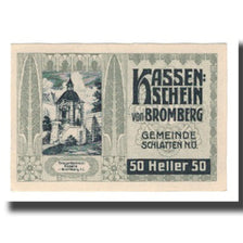 Banconote, Austria, Bromberg Gemeinde Schlatten N.Ö., 50 Heller, Texte, 1920