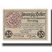 Banknot, Austria, Marchegg N.Ö. Stadtgemeinde, 20 Heller, Texte, 1920