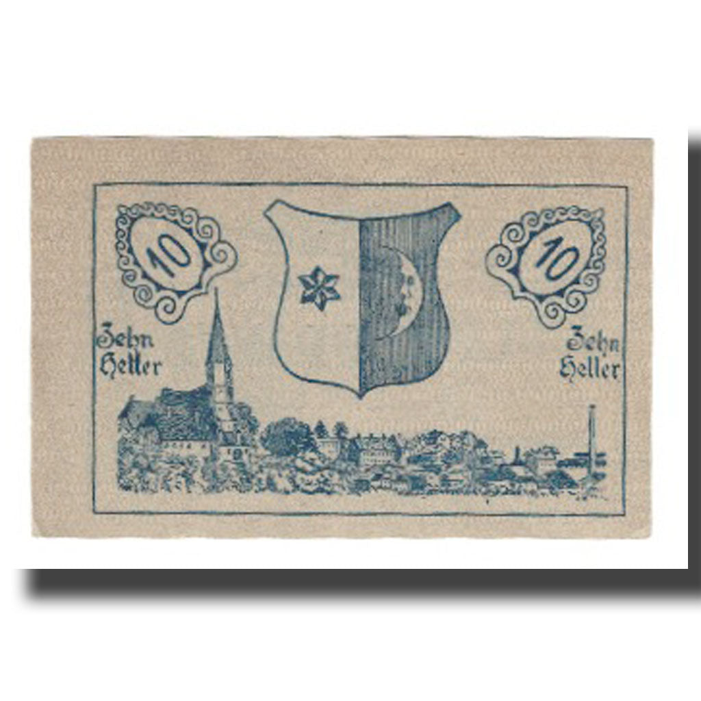 Billet, Autriche, Mattighofen O.Ö. Marktgemeinde, 10 Heller, village, 1920