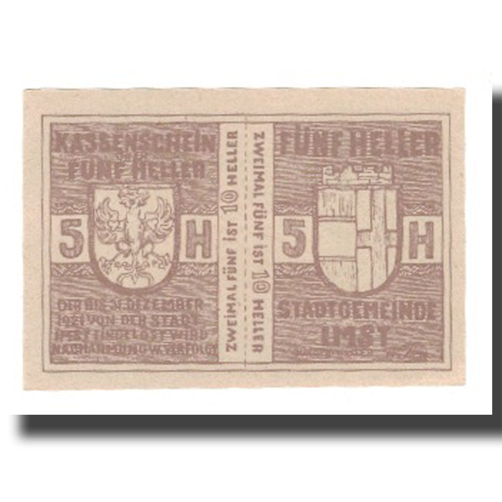 Moneta, Austria, Imst Tirol Stadtgemeinde, 10 Heller, Blason 2, 1920