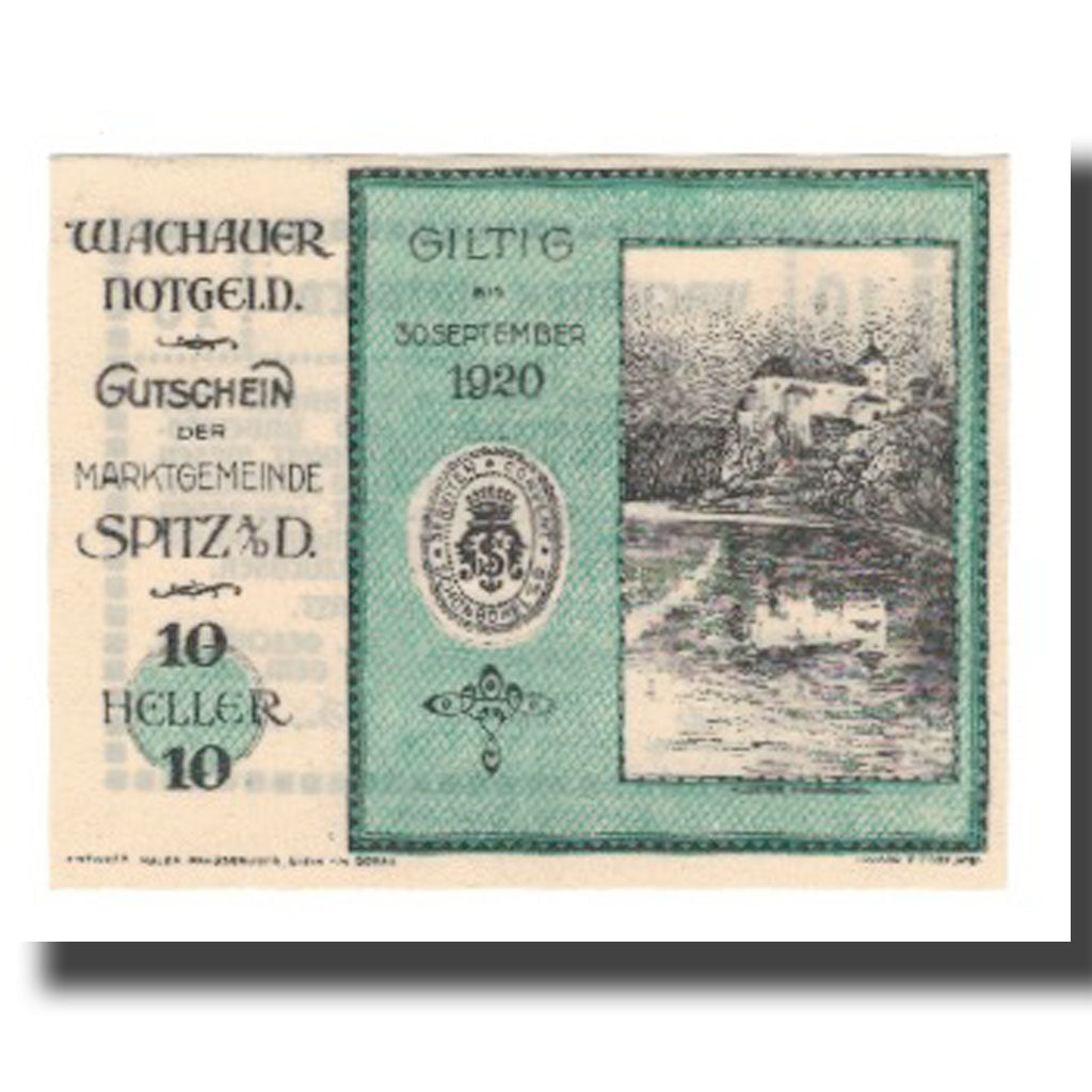 Banknot, Austria, Wachauer Notgeld Schönbühel N.Ö. Gemeinde, 10 Heller