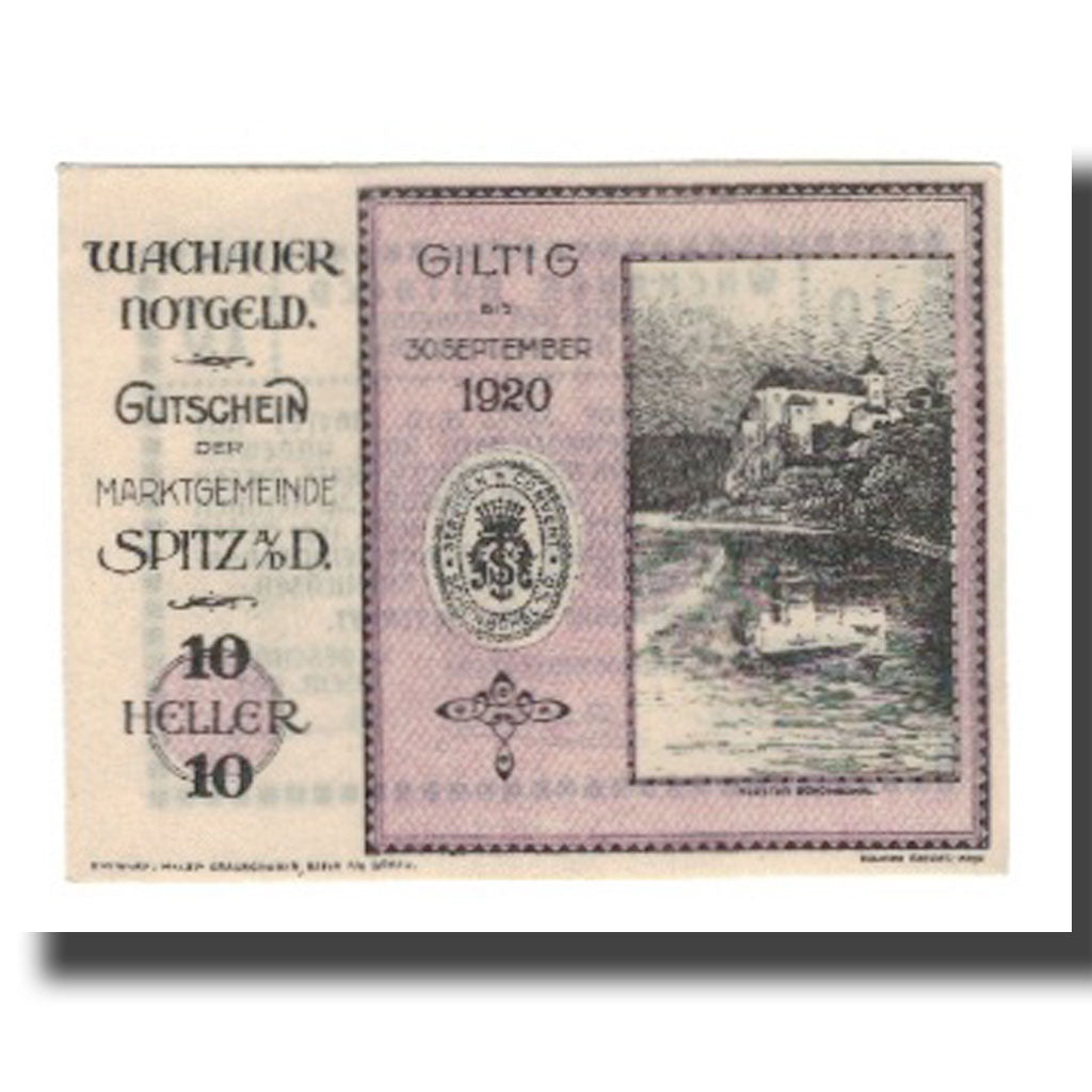 Geldschein, Österreich, Wachauer Notgeld Schönbühel N.Ö. Gemeinde, 10