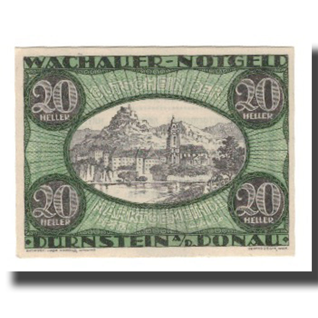 Banknote, Austria, Wachauer Notgeld Dürnstein N.Ö. Gemeinde, 20 Heller, Texte