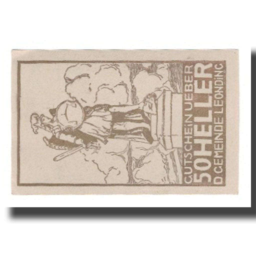 Banknot, Austria, Leonding O.Ö. Gemeinde, 50 Heller, Texte, Undated, AU(55-58)