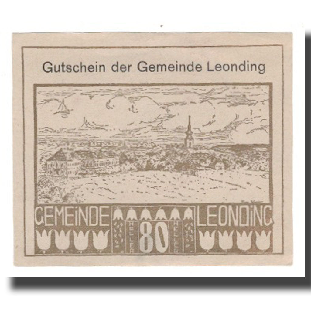 Banknot, Austria, Leonding O.Ö. Gemeinde, 80 Heller, texte 1, Undated