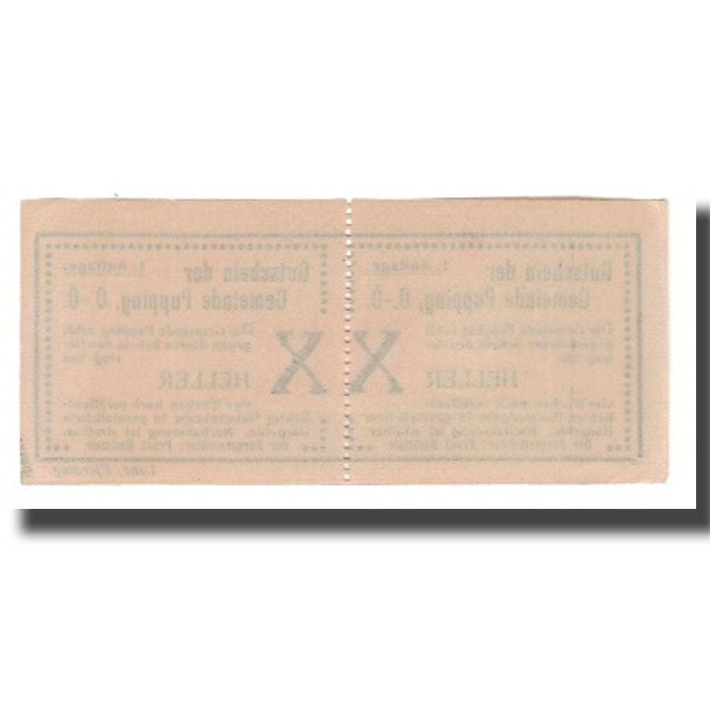 Banknot, Austria, Pupping O.Ö. Gemeinde, 20 Heller, N.D, Undated, AU(55-58)