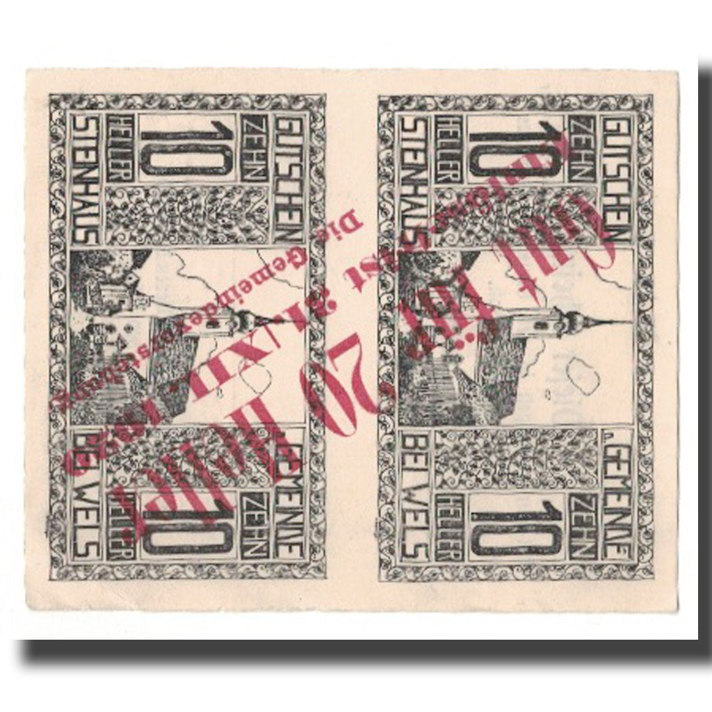 Banknote, Austria, Steinhaus Bei Wels O.Ö. Gemeinde, 20 Heller, texte 1, 1920