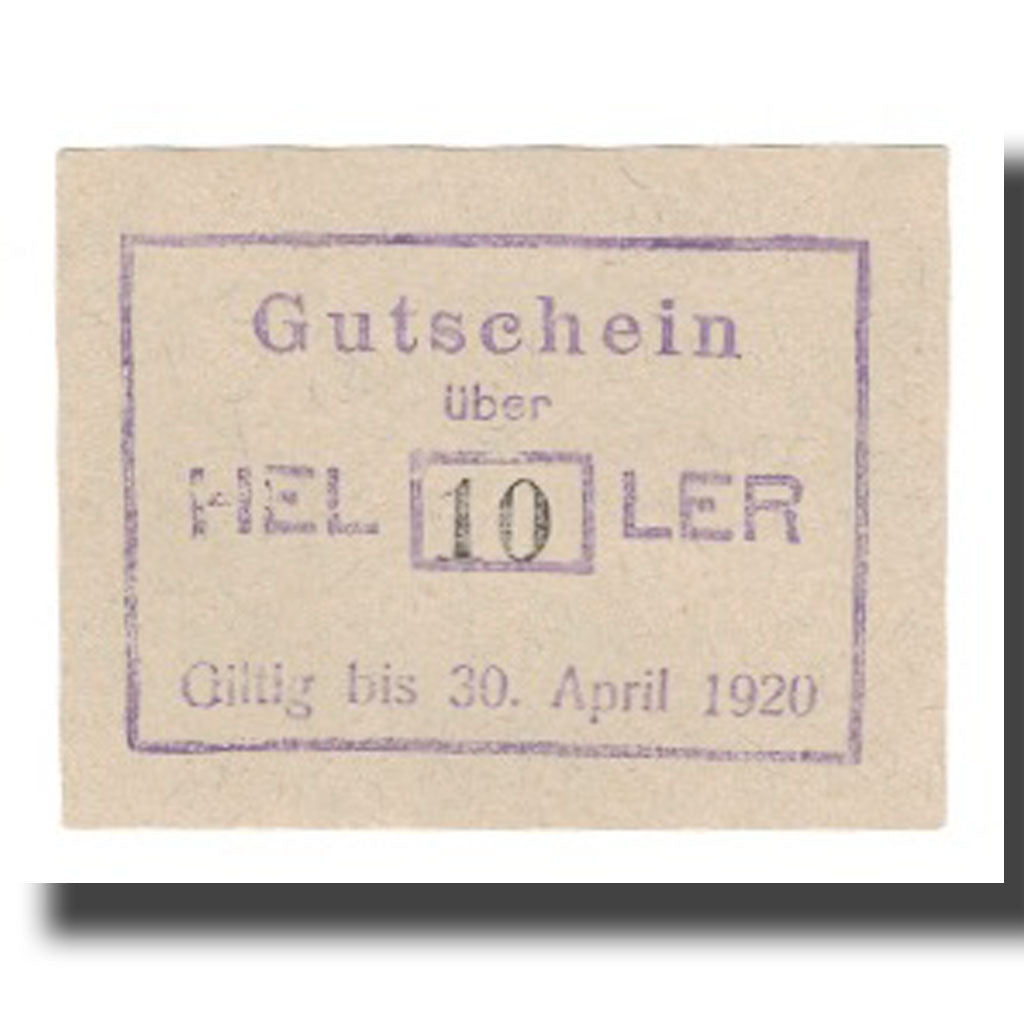 Banconote, Austria, Grosshofen N.Ö. Gemeinde, 10 Heller, Signature, 1920