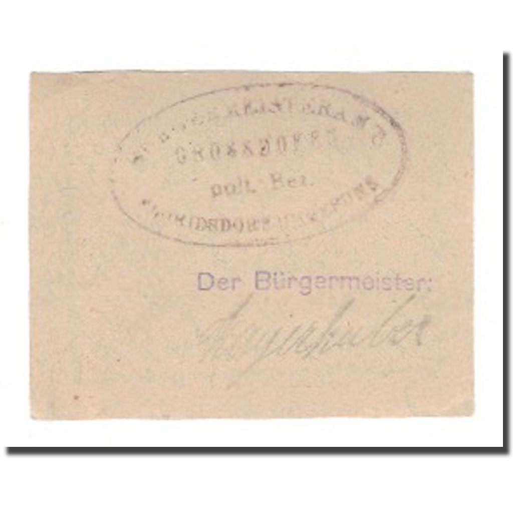 Banknote, Austria, Grosshofen N.Ö. Gemeinde, 50 Heller, Signature 1, 1920