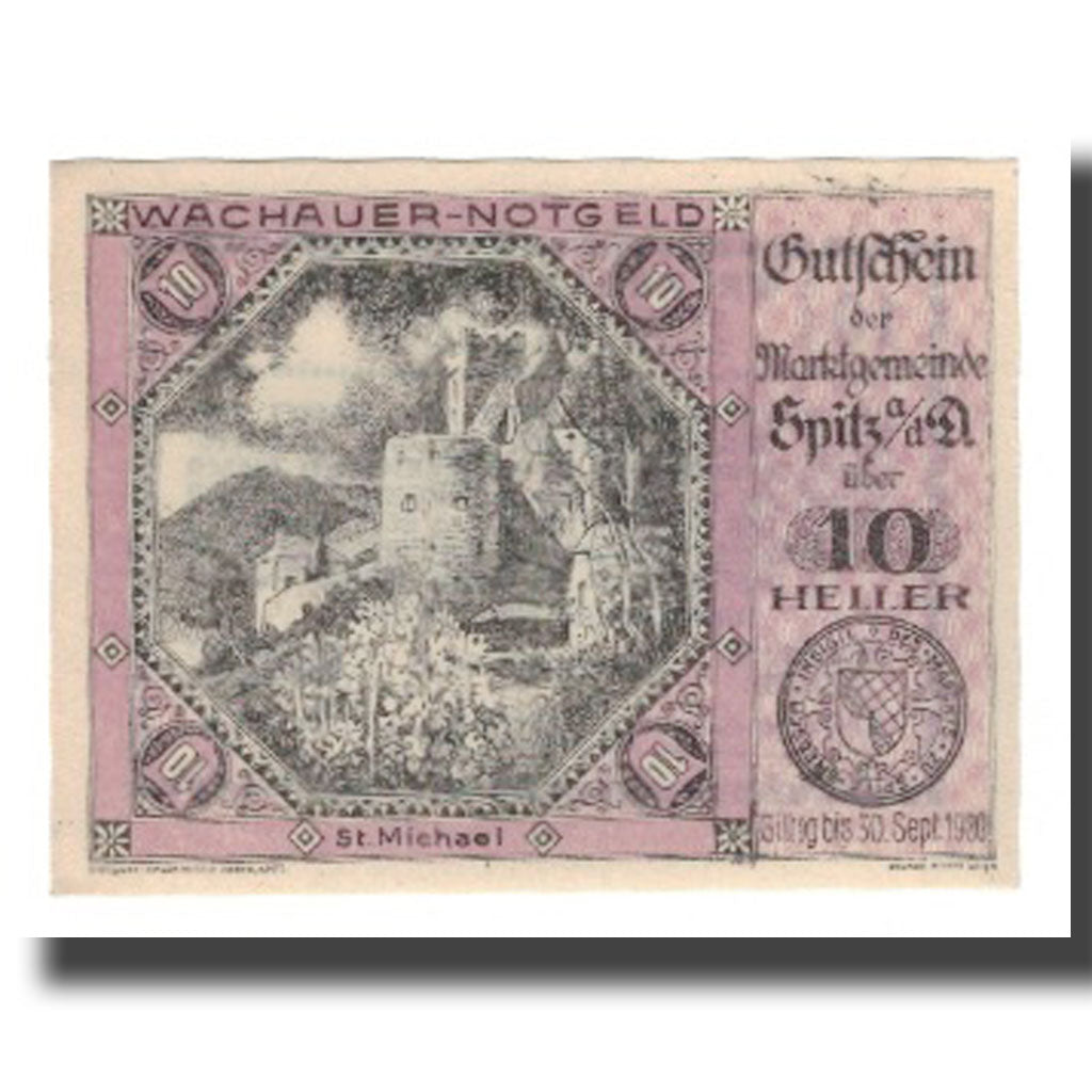 Banknote, Austria, Wachauer Notgeld St. Michael N.Ö. Gemeinde, 10 Heller