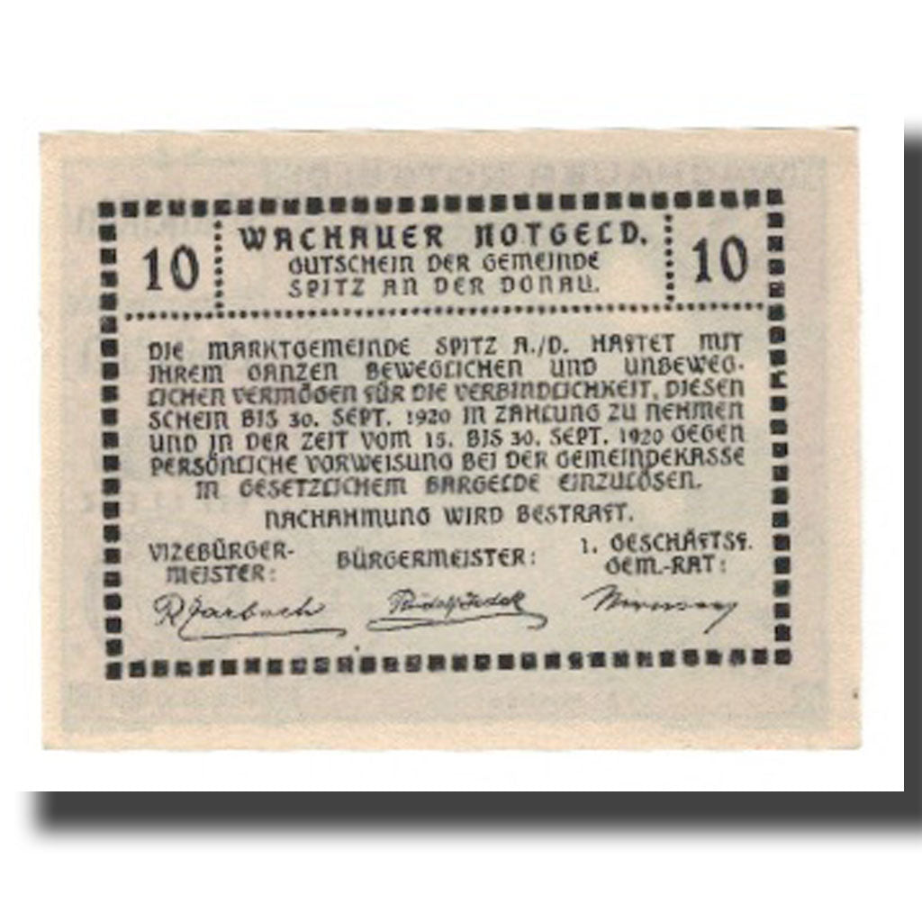 Banknote, Austria, Wachauer Notgeld St. Michael N.Ö. Gemeinde, 10 Heller