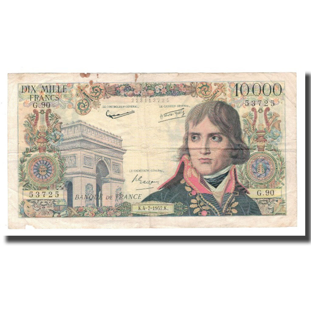 Frankreich, 10 000 Francs, Bonaparte, 1957, 1957-07-04, S, Fayette:51.07