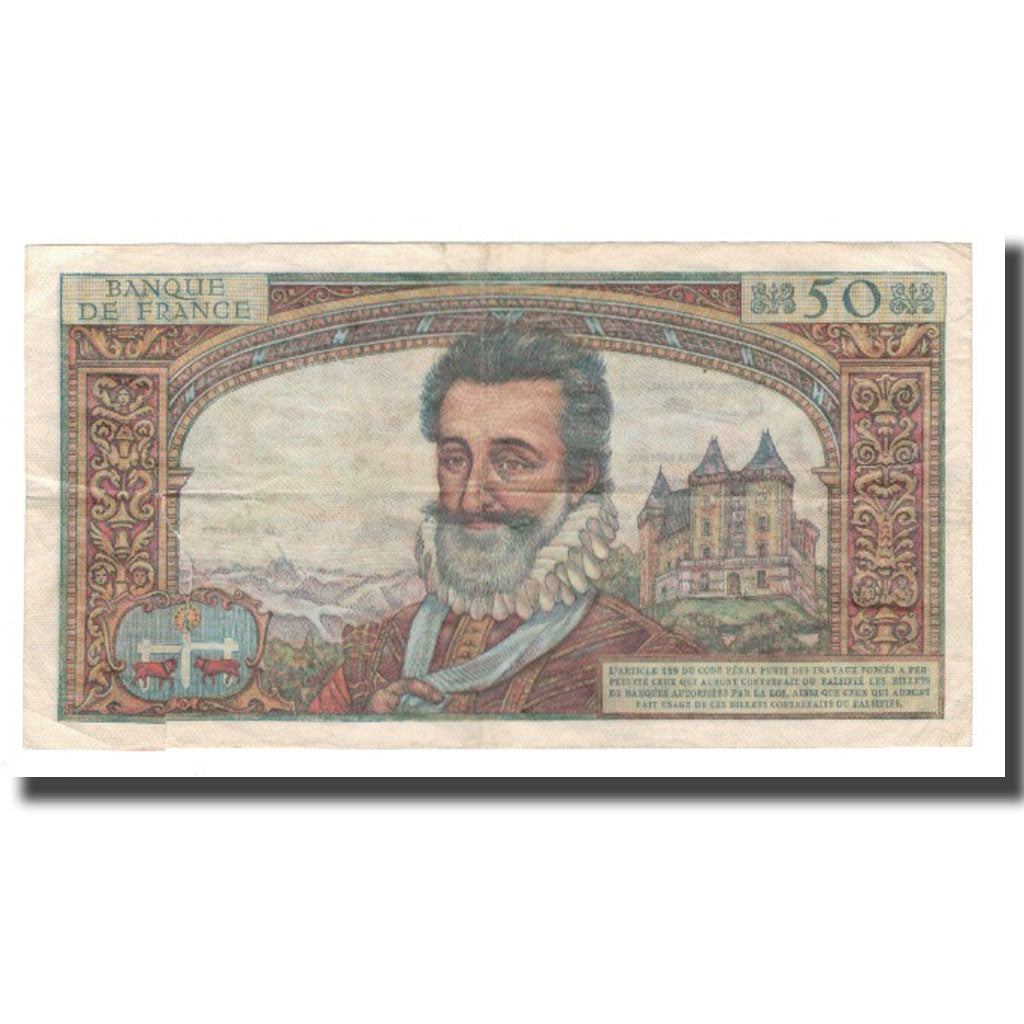 Frankrijk, 50 Nouveaux Francs, Henri IV, 1960, 1960-04-07, TB, Fayette:58.05