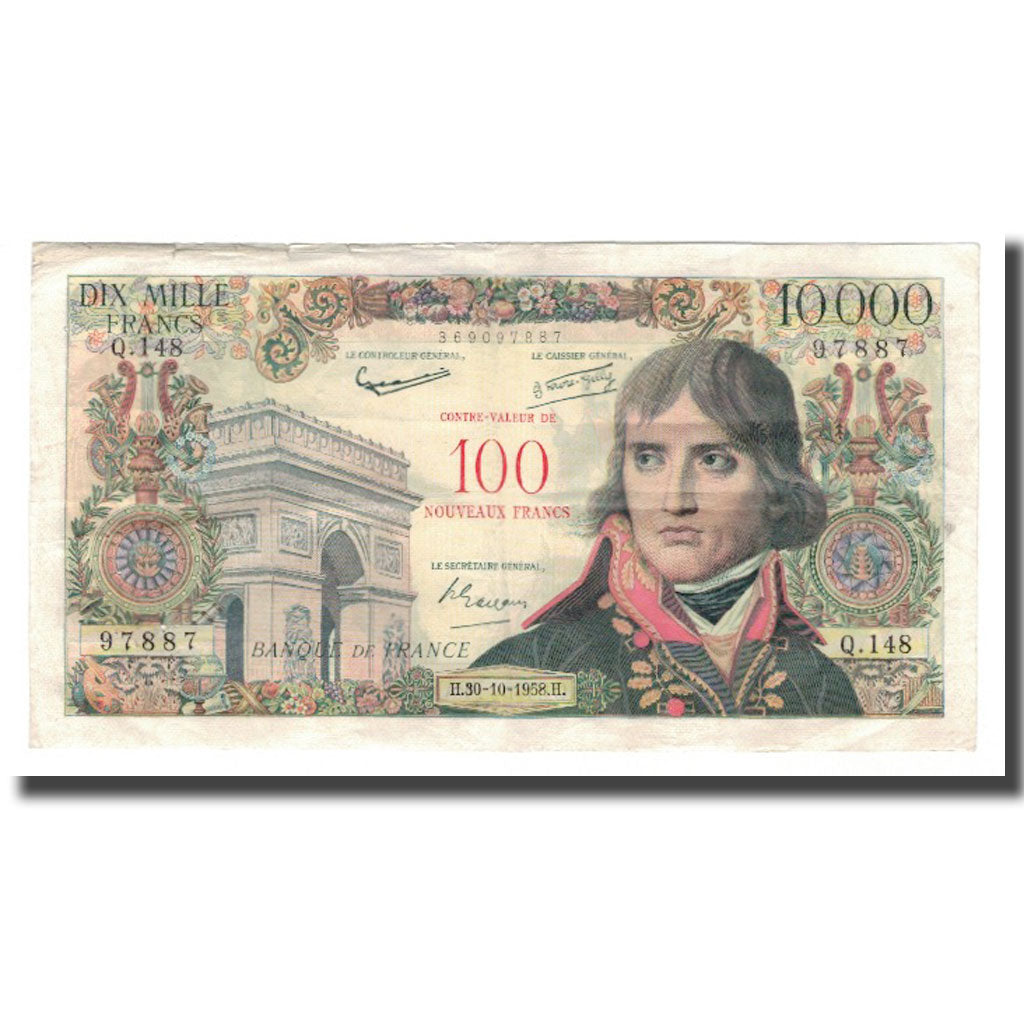 Francia, 100 Nouveaux Francs on 10,000 Francs, Bonaparte, 1958, 1958-10-30, BB