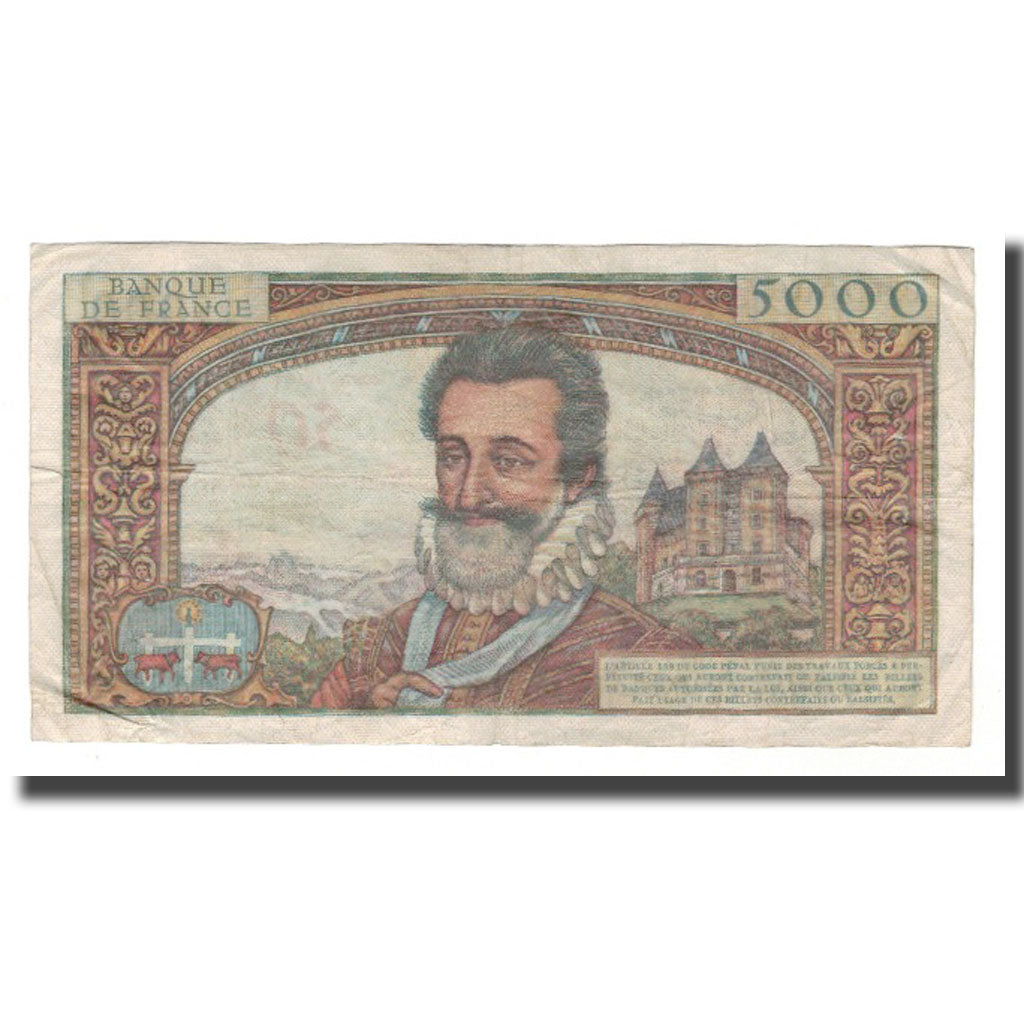 Francia, 50 Nouveaux Francs on 5000 Francs, Henri IV, 1958, 1958-10-30, BC