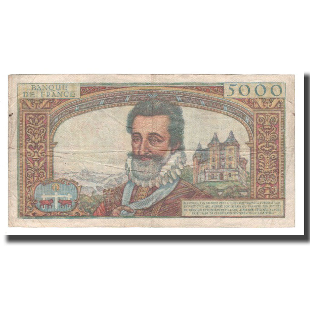 Frankrijk, 50 Nouveaux Francs on 5000 Francs, Henri IV, 1958, 1958-10-30, TB
