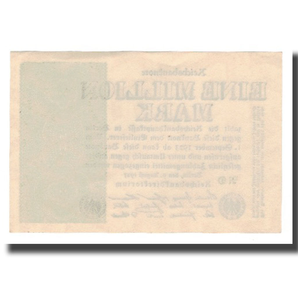 Geldschein, Deutschland, 1 Million Mark, 1923, 1923-08-09, KM:102a, VZ