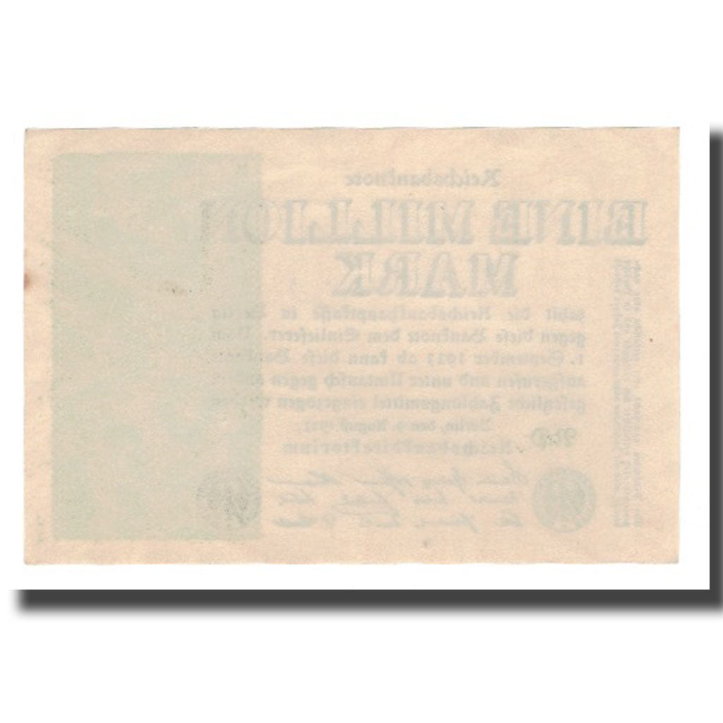 Banknote, Germany, 1 Million Mark, 1923, 1923-08-09, KM:102a, AU(55-58)