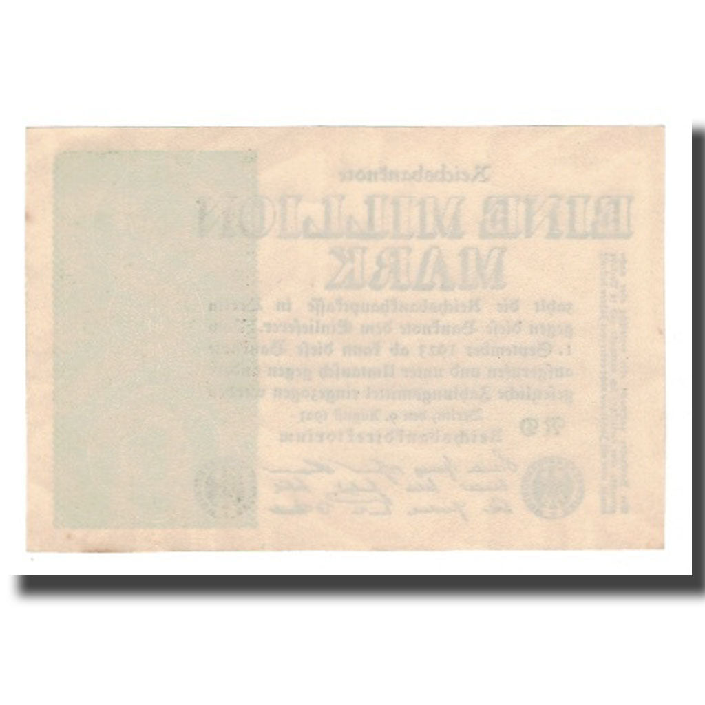 Banknote, Germany, 1 Million Mark, 1923, 1923-08-09, KM:102c, AU(55-58)