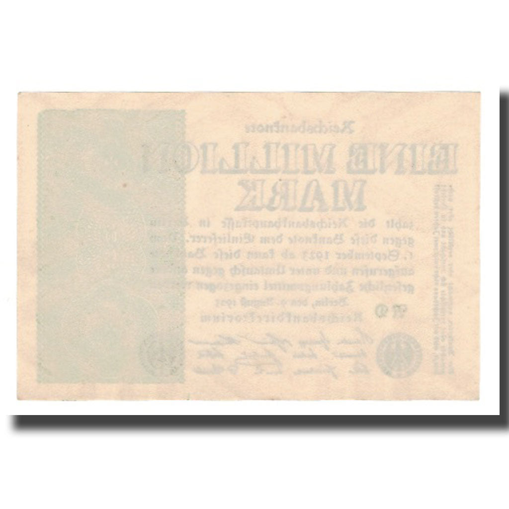 Geldschein, Deutschland, 1 Million Mark, 1923, 1923-08-09, KM:102c, VZ