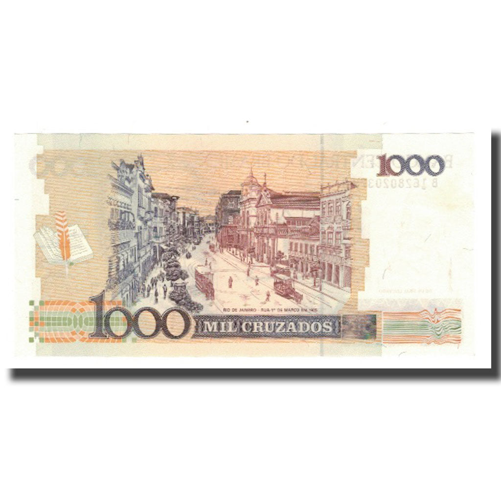 Nota, Brasil, 1 Cruzado Novo on 1000 Cruzados, Undated (1989), KM:216c