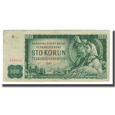 Nota, Checoslováquia, 100 Korun, 1961, KM:91b, EF(40-45)