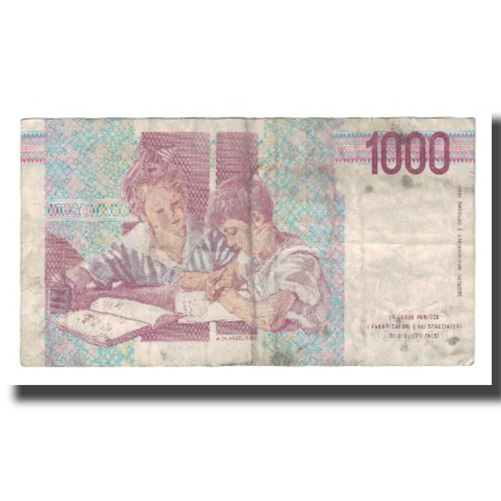 Banknot, Włochy, 1000 Lire, 1990, Undated, KM:114a, VF(30-35)