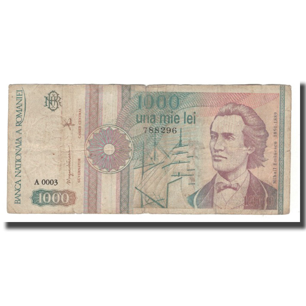 Geldschein, Rumänien, 1000 Lei, 1991, KM:101Aa, S