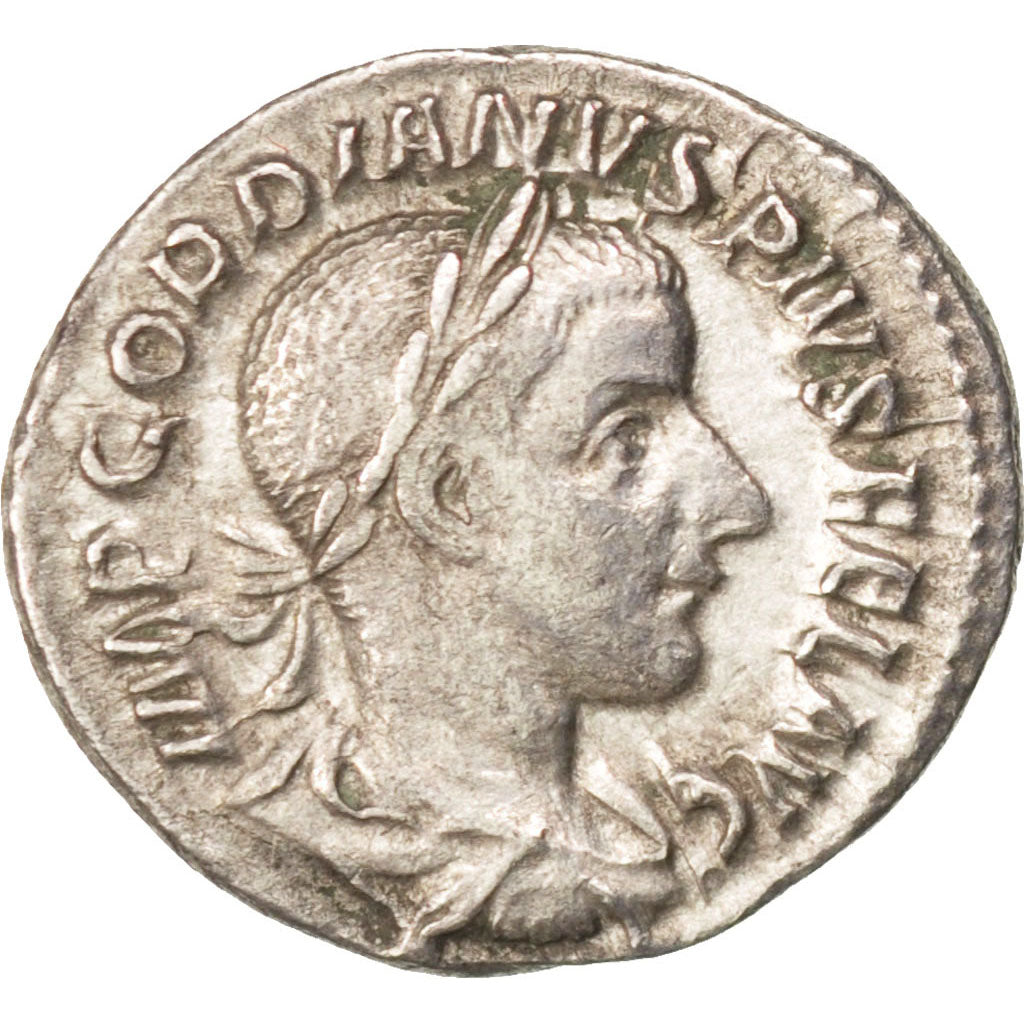 Gordian III, Denarius, AU(50-53), Silver, Cohen #325, 2.70