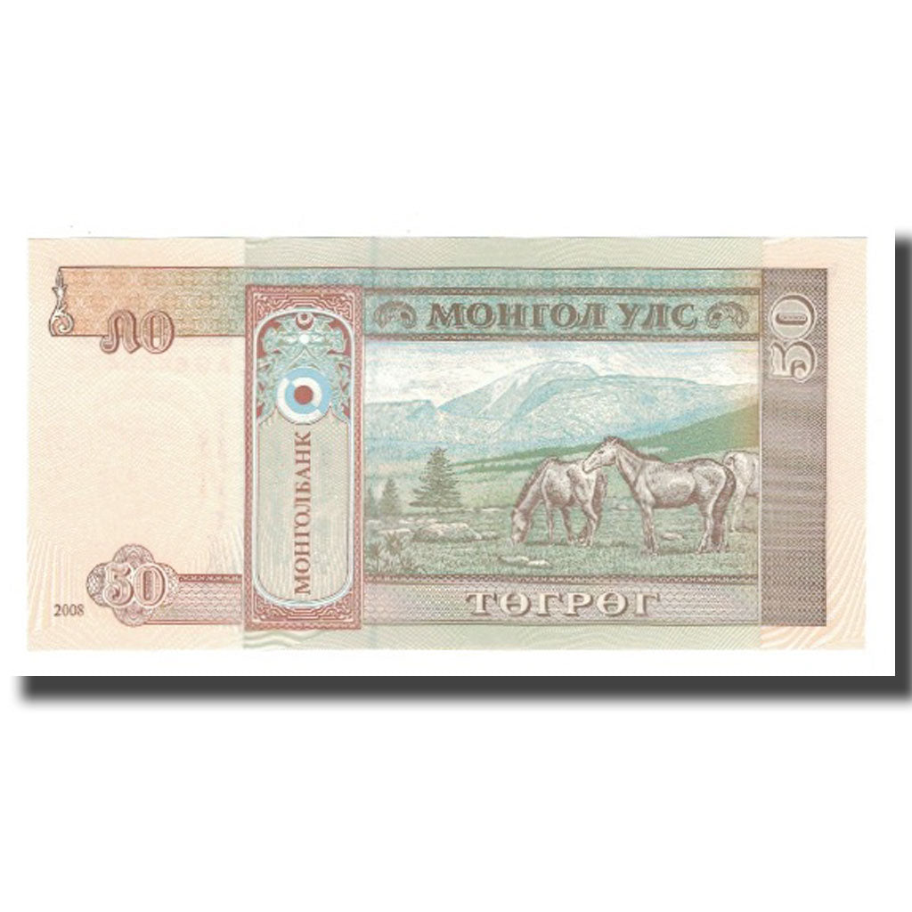 Billet, Mongolie, 50 Tugrik, 2008, KM:64b, NEUF