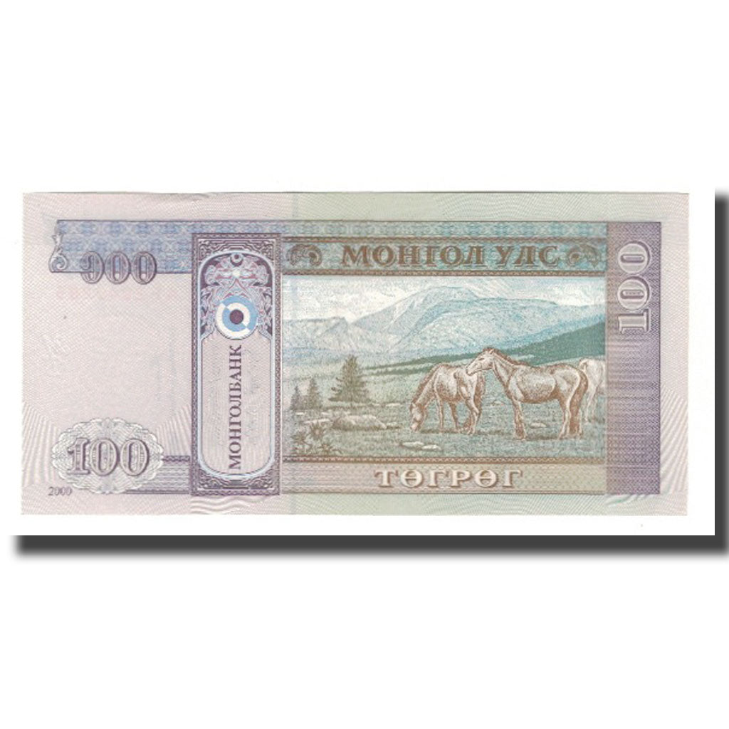 Billet, Mongolie, 100 Tugrik, 2000, KM:65a, NEUF