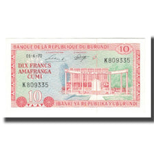 Banconote, Burundi, 10 Francs, 1970, 1970-04-01, KM:20b, FDS