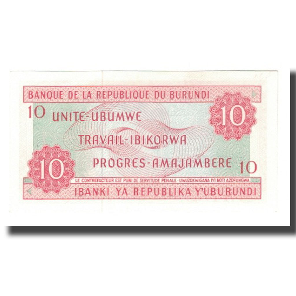 Banconote, Burundi, 10 Francs, 1970, 1970-04-01, KM:20b, FDS