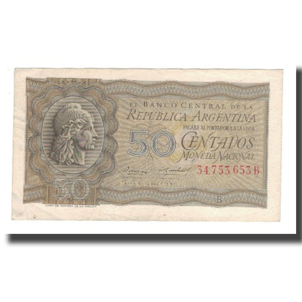 Banconote, Argentina, 50 Centavos, Undated (1951-56), KM:261, BB