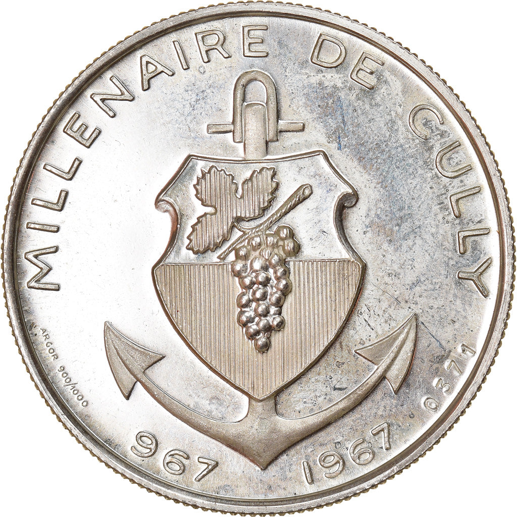 Zwitserland, Medaille, Millénaire de Cully, 1967, UNC-, Zilver
