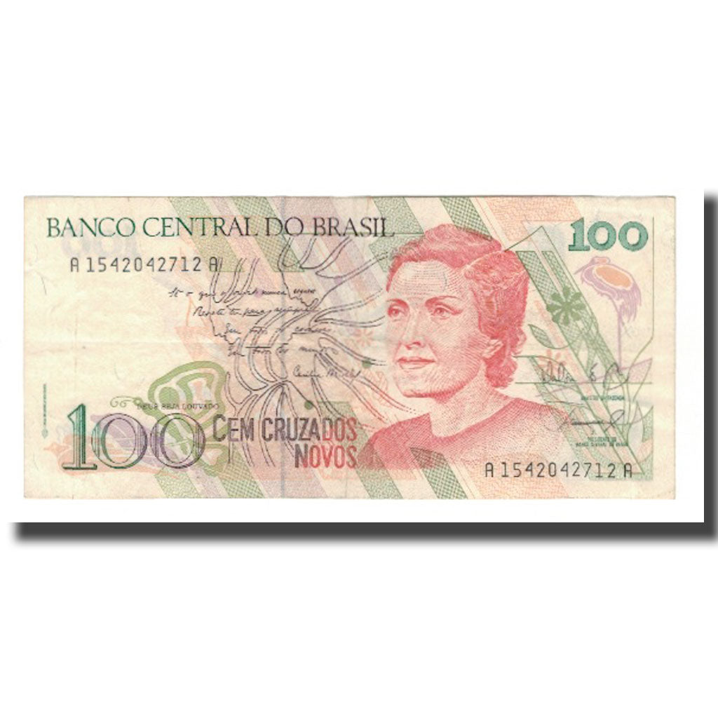 Biljet, Brazilië, 100 Cruzados Novos, Undated (1989), KM:220a, SUP