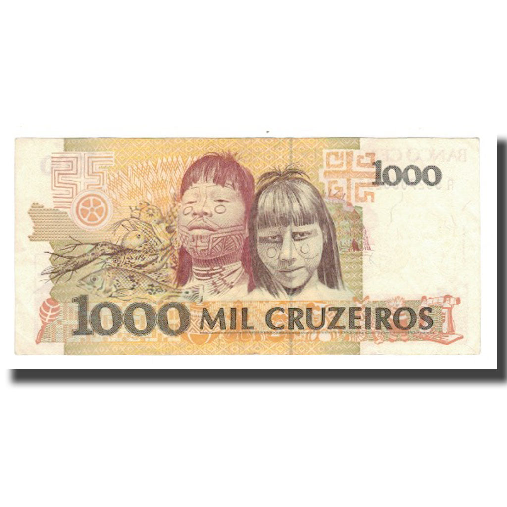 Nota, Brasil, 1000 Cruzeiros, Undated (1990-91), KM:231a, UNC(65-70)