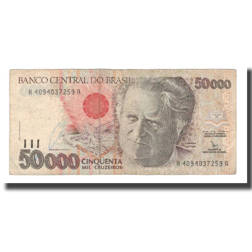 Banconote, Brasile, 50,000 Cruzeiros, Undated (1992), KM:234a, BB