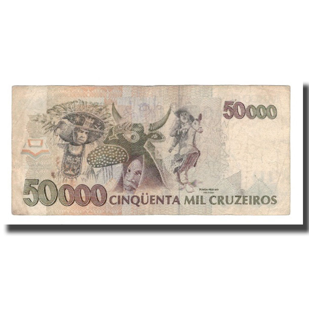 Banconote, Brasile, 50,000 Cruzeiros, Undated (1992), KM:234a, BB