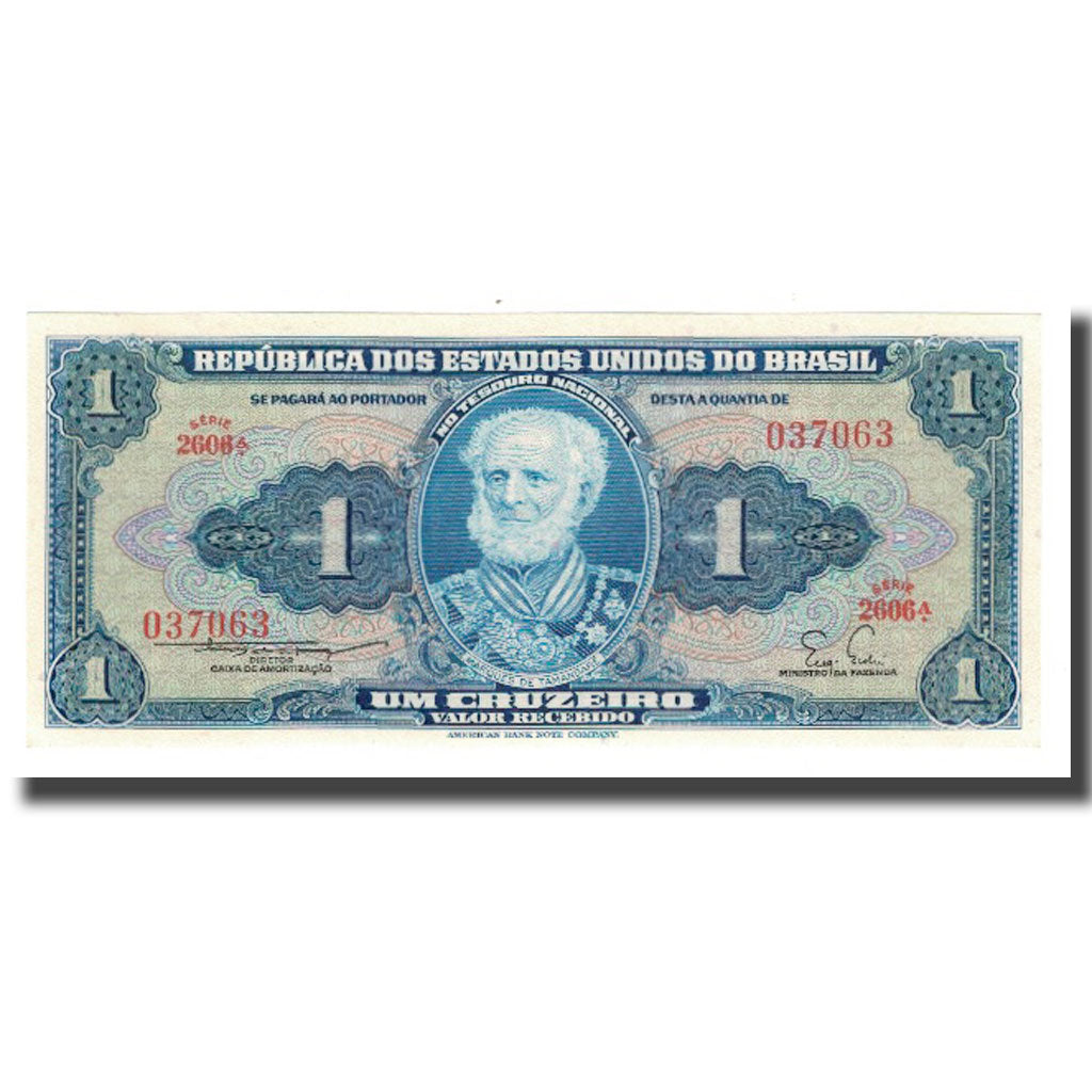 Nota, Brasil, 1 Cruzeiro, Undated (1954-58), KM:150b, UNC(65-70)
