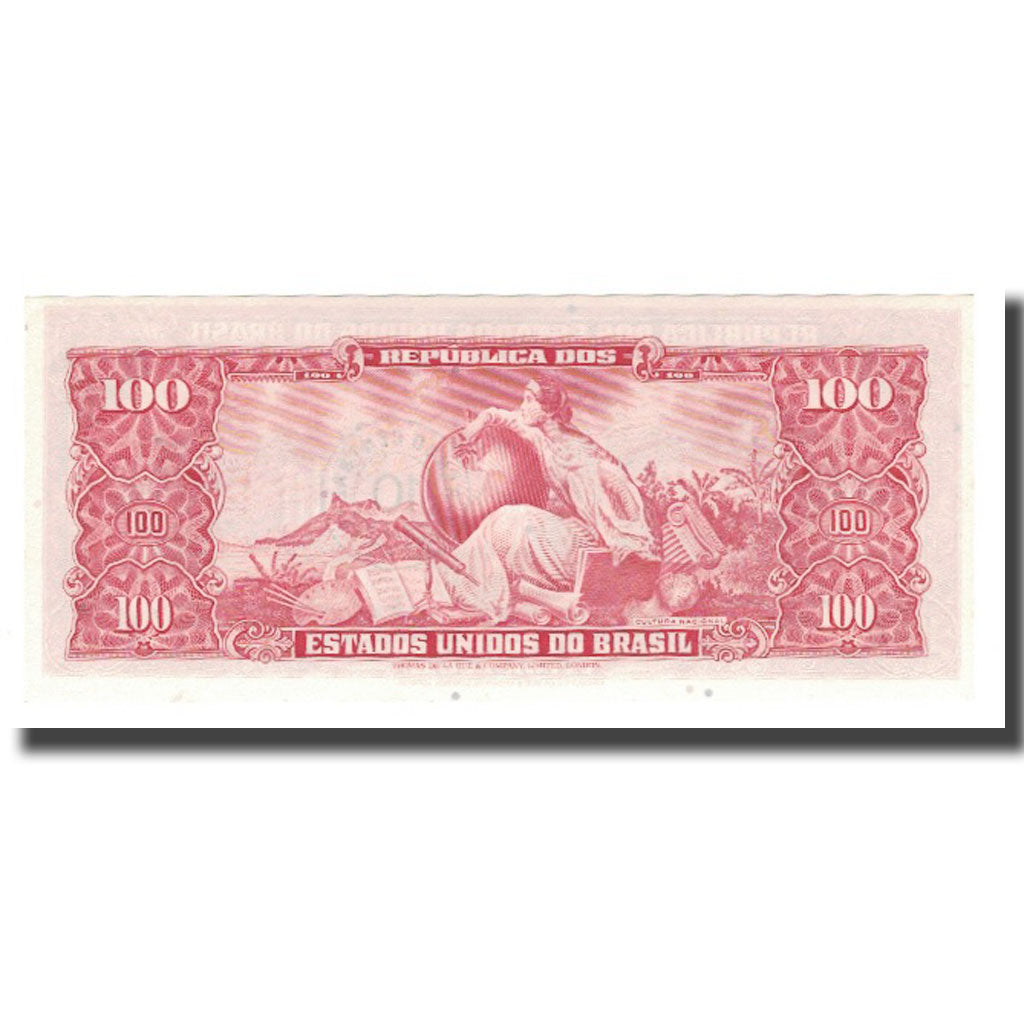 Biljet, Brazilië, 10 Centavos on 100 Cruzeiros, Undated (1966-1967), KM:185a